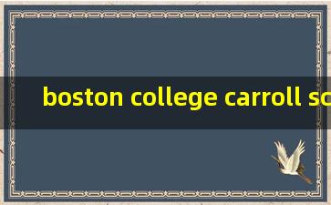 boston college carroll school of management